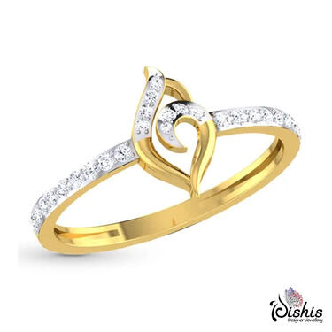 Buy Aakriti Gold And Diamond Ring by Dishis Designer