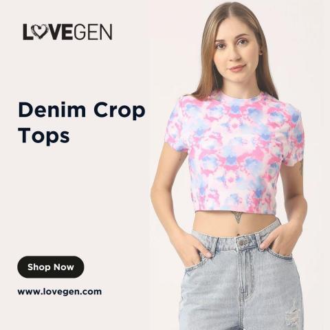 Buy Denim Crop Tops online in India – Lovegen Mumbai